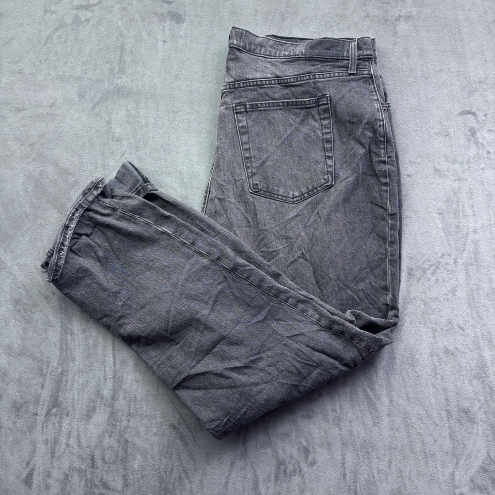 Abercrombie & Fitch Curve Love 90s Straight Ultra High Rise Jeans Black 35 L